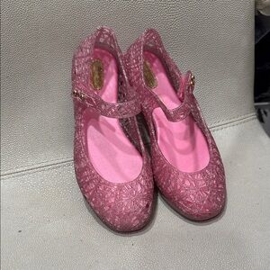 Mini melisa Campana Pink Lace Mary Jane Flats